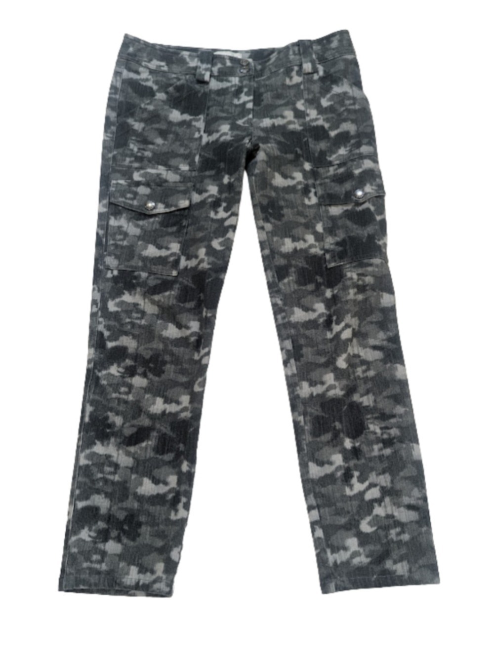 Anatomie Gray Camo Slim Straight Jeans XS Urban Utility Travel Wear